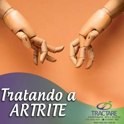 Imagem educativa sobre artrite e fisioterapia em Santos
